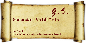 Gerendai Valéria névjegykártya