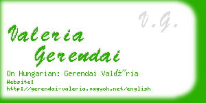 valeria gerendai business card